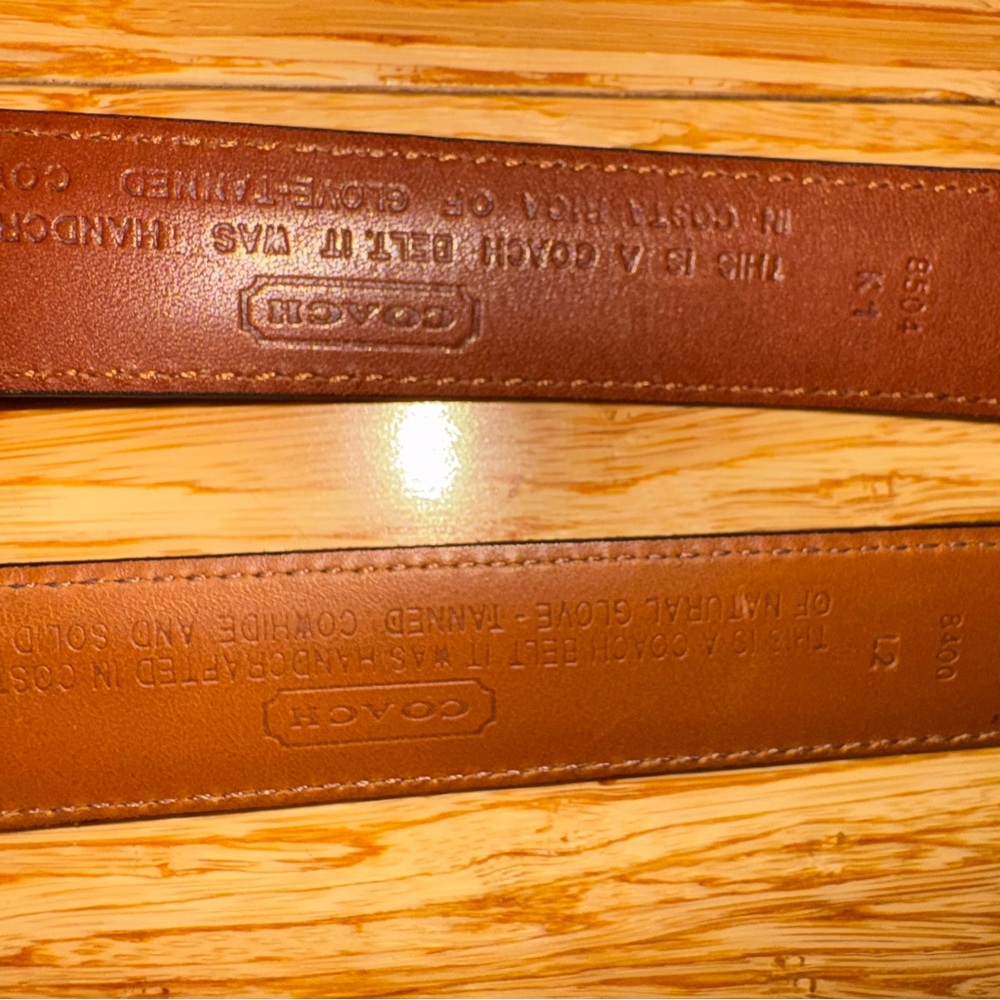 Coach Brown Leather Belts - Picture 3 of 6